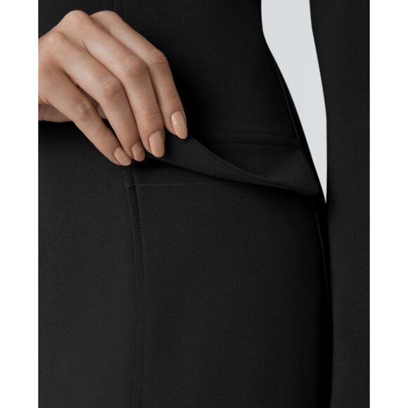 Halara Long Sleeve Square Neck Mini Cargo Work Dress Sz Small Black - Picture 8 of 16